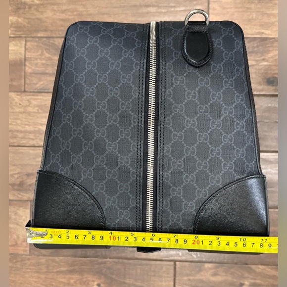 Gucci Gray and Black Monogram Briefcase. - Picture 12 of 14